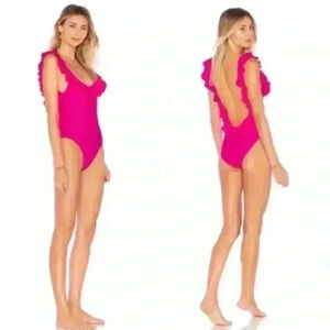 Lovers And Friends Flutter By Ruffle One-Piece Swimsuit Size Small